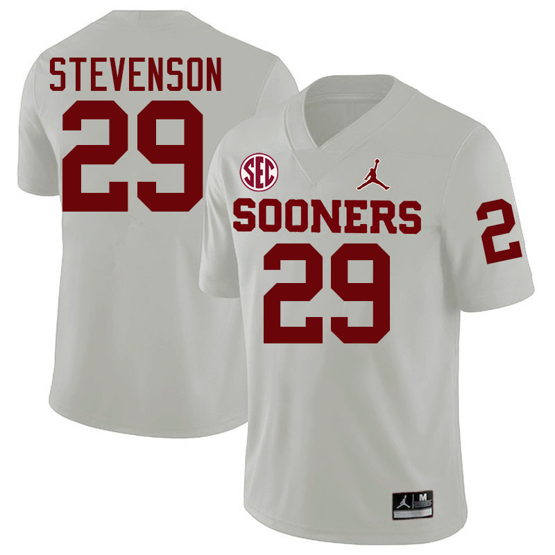 Oklahoma Sooners #29 Rhamondre Stevenson College Football Jerseys,Uniforms-White